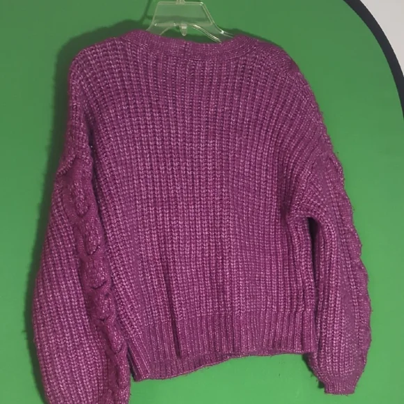 a new day Purple Cable Knit Cardigan - Picture 3 of 4